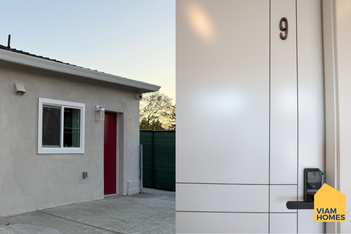 Smart locks allowing self-check-in and 24/7 access available at VIAM Homes fully furnished rentals