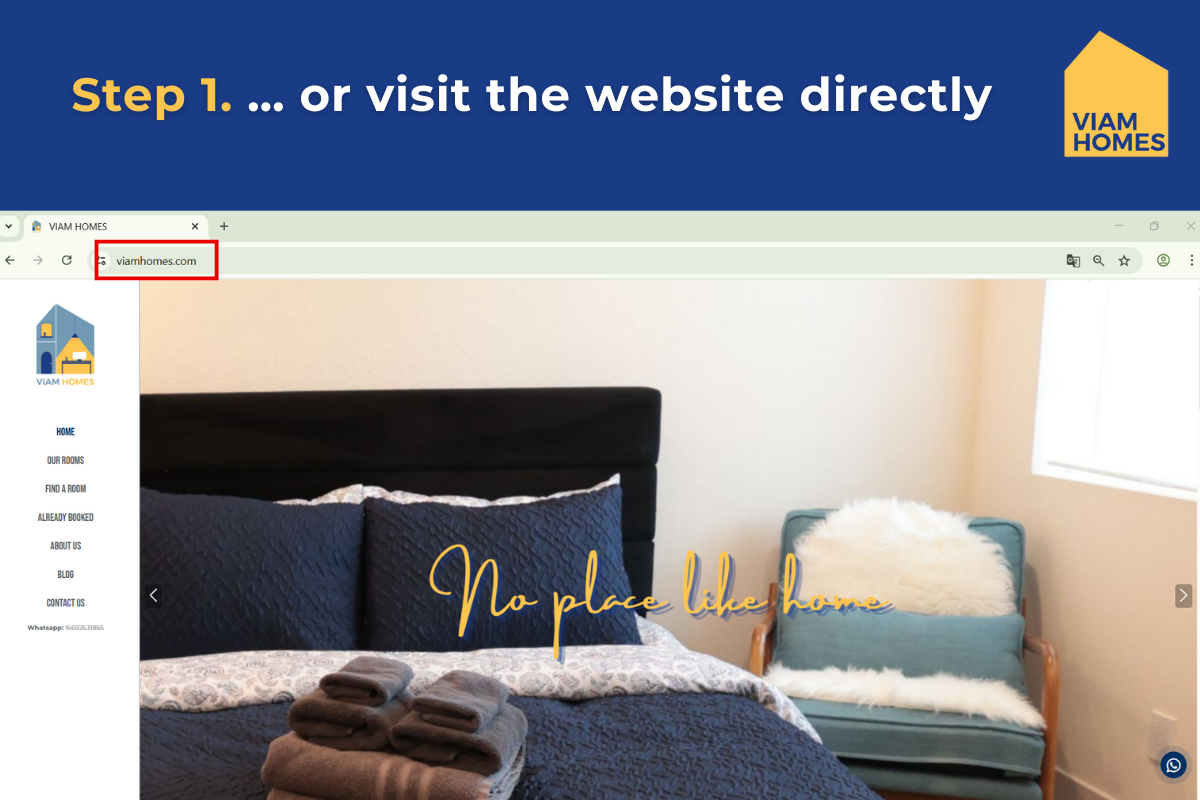 Book direct via the official website VIAM Homes