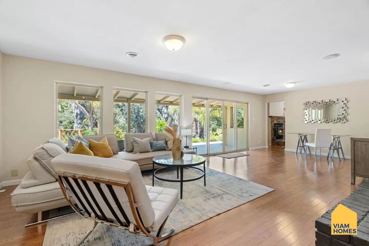 Living room inside the luxury villa in San Jose by VIAM Homes